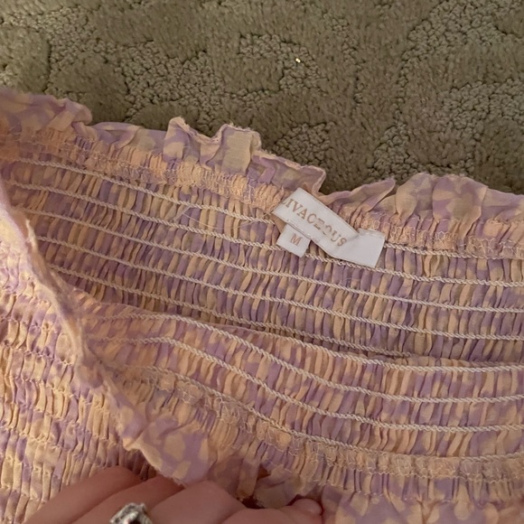 Purple and orange tank top and skirt matching set - Picture 3 of 4